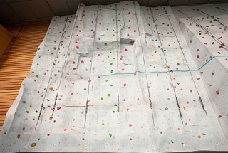 There are various top roping and lead climbing routes